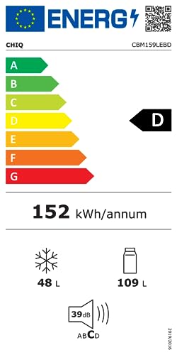 BLASTIVO™ | Réfrigérateur Congélateur Bas 157L — Low Frost, Compact, Noir