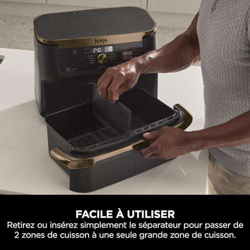 BLASTIVO™ | Air Fryer FlexDrawer 10.4L — Dual Zone & MegaZone, Cuivre/Noir