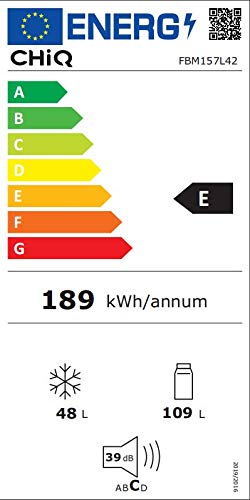 BLASTIVO™ | Réfrigérateur Congélateur Bas 157L — Low Frost, 47cm, Noir