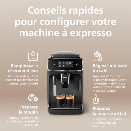 BLASTIVO™ | Expresso Broyeur Série 2200 — Machine à Café Automatique, Noir Mat