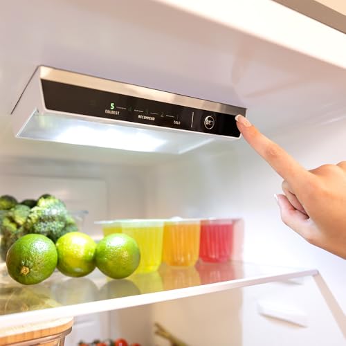BLASTIVO™ | Réfrigérateur Combiné 250L — No Frost, Distributeur d'Eau, Cristal Noir