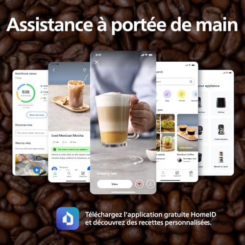BLASTIVO™ | Expresso Broyeur Série 2200 — Machine à Café Automatique, Noir Mat