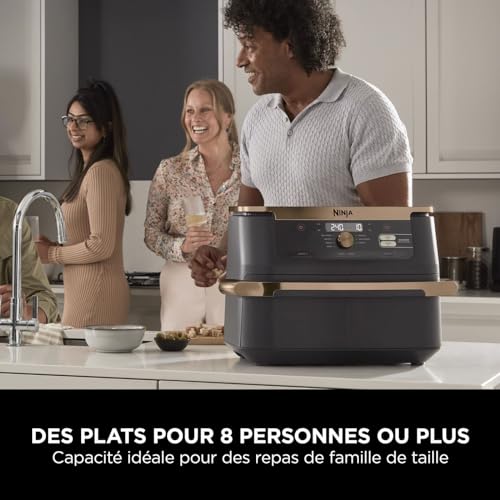 BLASTIVO™ | Air Fryer FlexDrawer 10.4L — Dual Zone & MegaZone, Cuivre/Noir