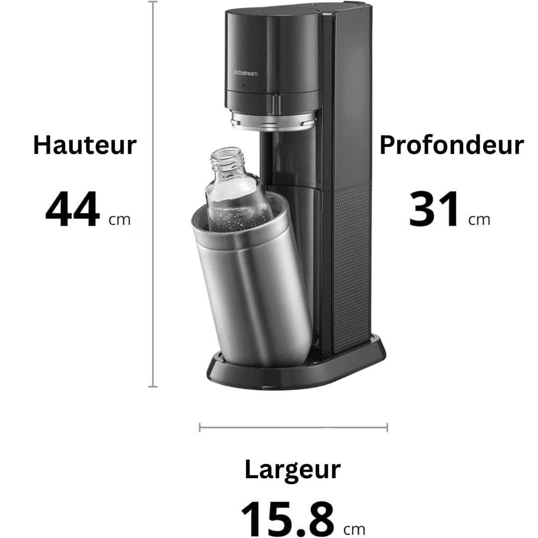 BLASTIVO™ | DUO — Machine à Eau Pétillante & Soda, Noire