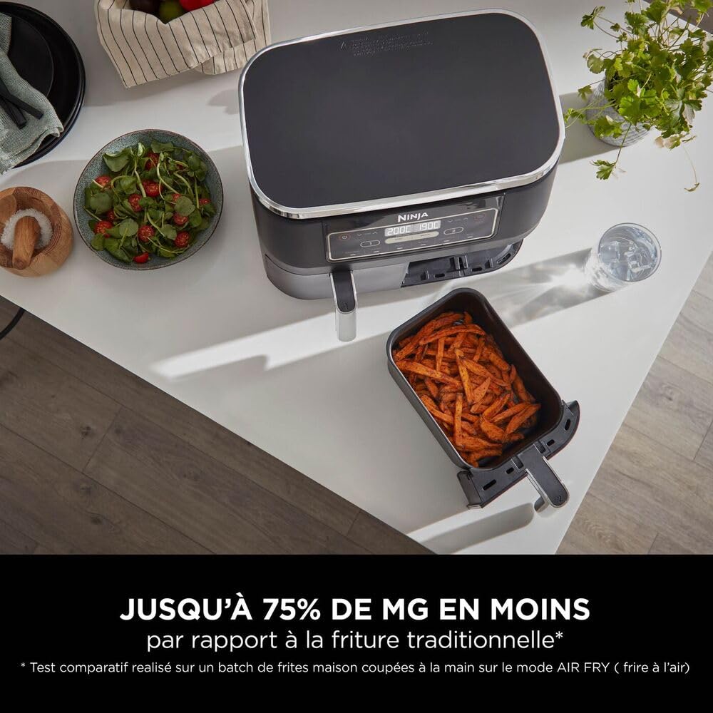 BLASTIVO™ | Air Fryer Dual Zone 7.6L 2400W — 2 Zones Indépendantes, Noir