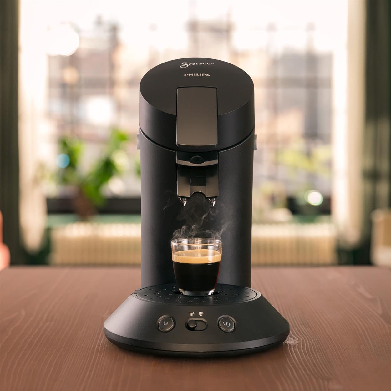 BLASTIVO™ | Senseo Original Plus — Machine à Dosettes, Noir Intense