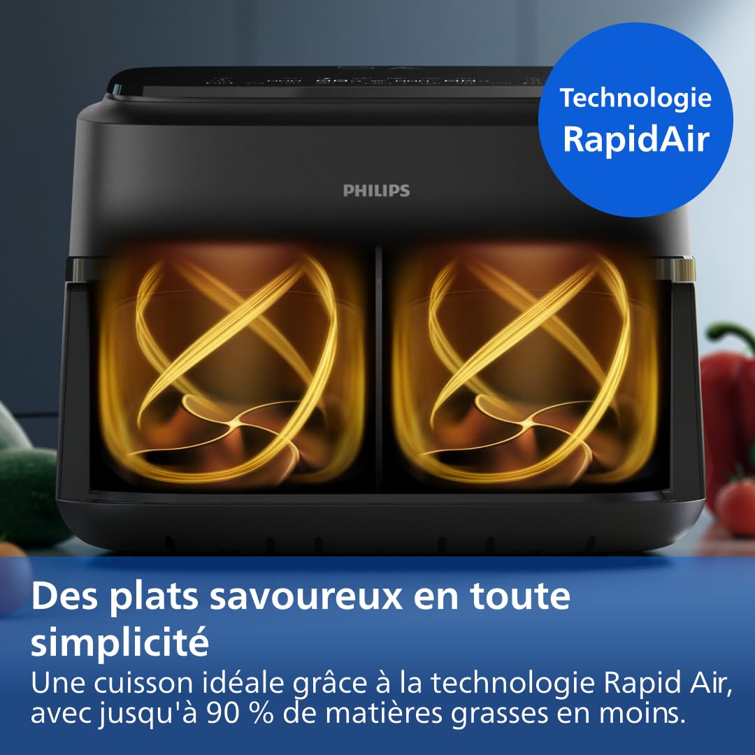 BLASTIVO™ | Air Fryer Série 1000 — Double Panier 7.1L, 10 Modes, RapidAir