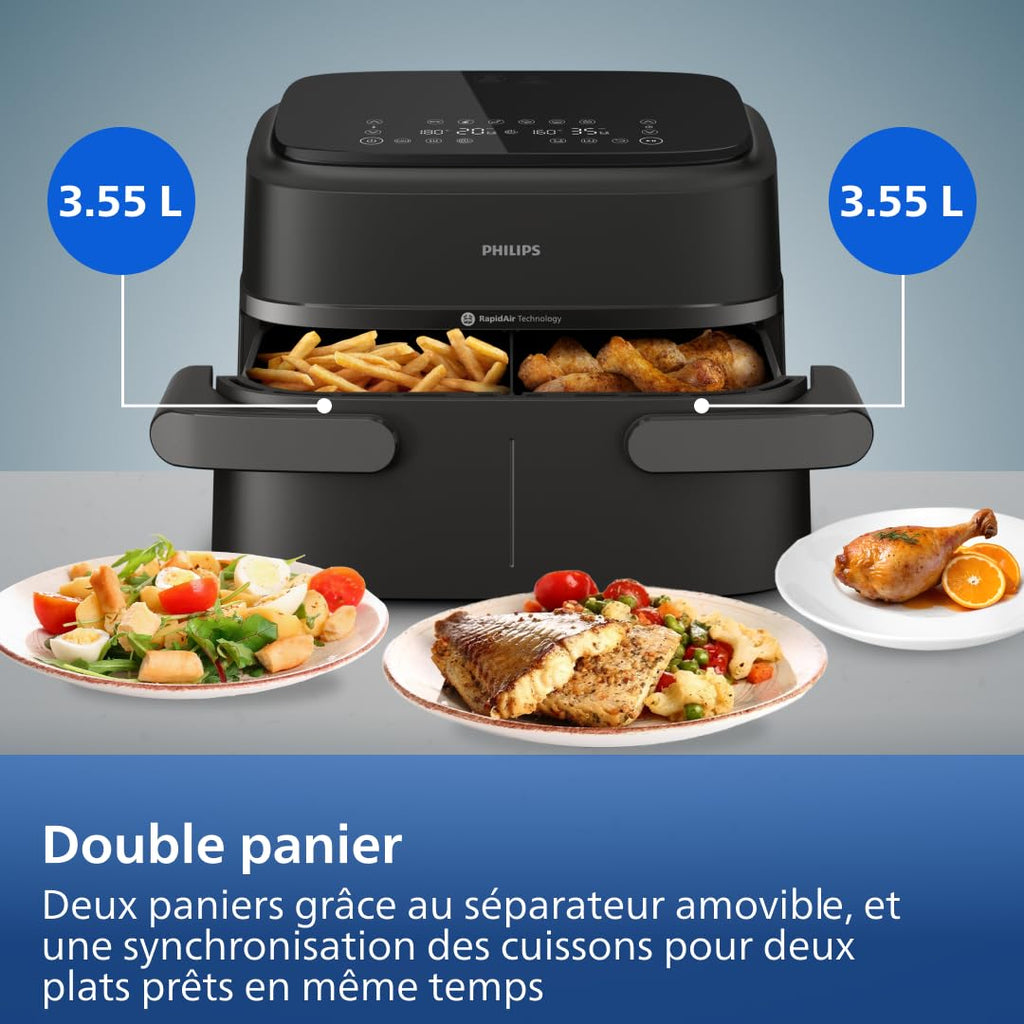 BLASTIVO™ | Air Fryer Série 1000 — Double Panier 7.1L, 10 Modes, RapidAir