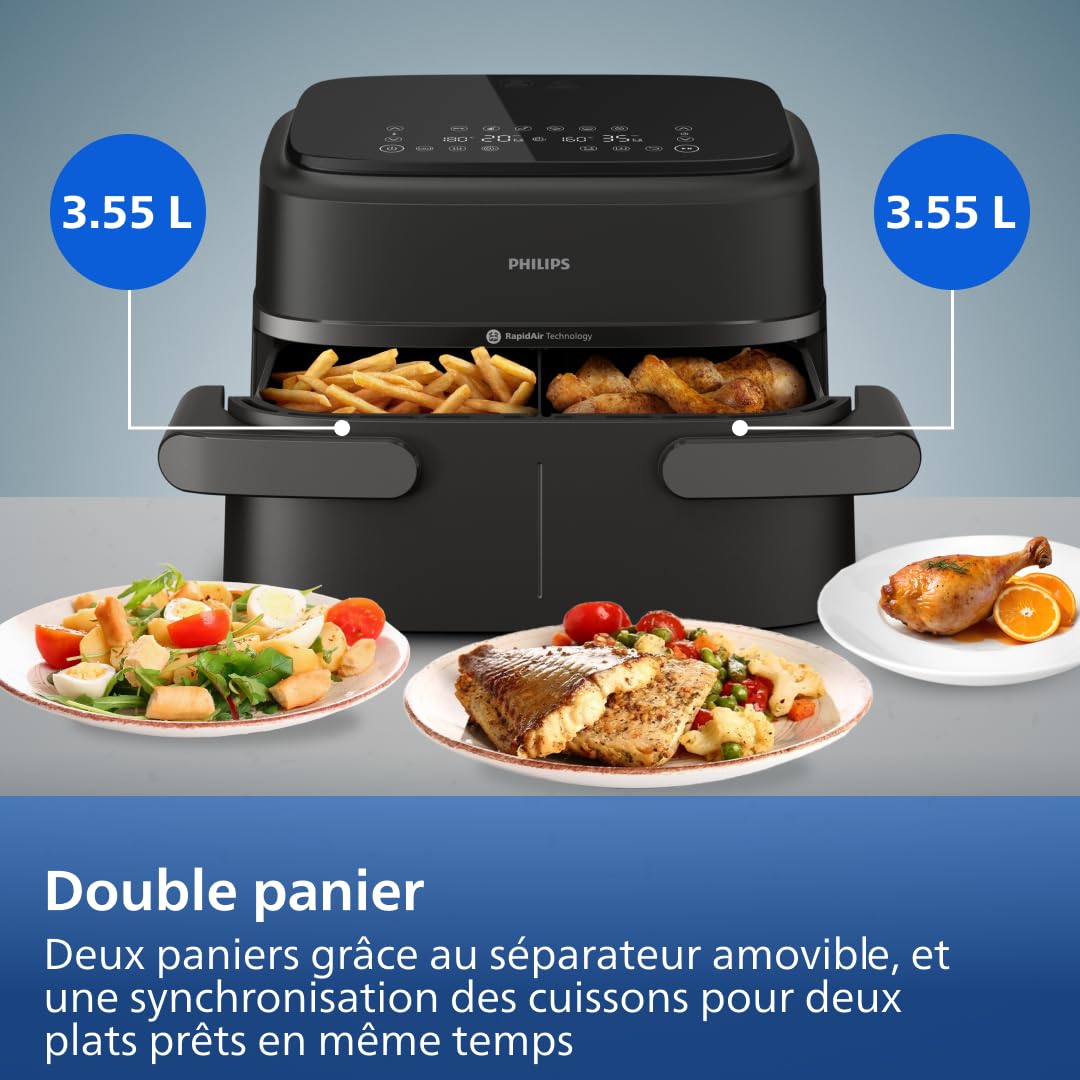 BLASTIVO™ | Air Fryer Série 1000 — Double Panier 7.1L, 10 Modes, RapidAir
