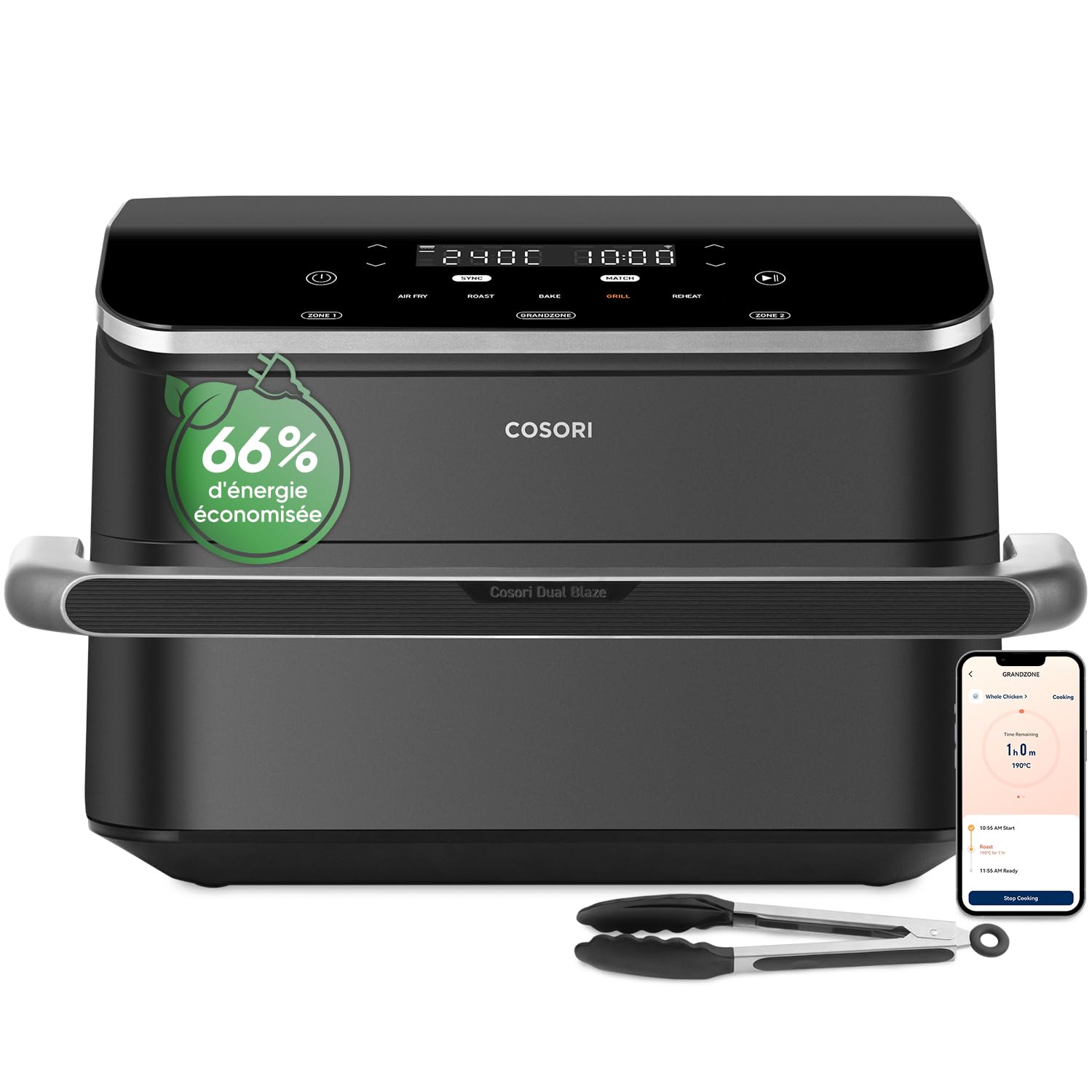 BLASTIVO™ | Air Fryer TwinFry 10L — Dual Zone, Double Résistance, NoirRévolutionnez vot