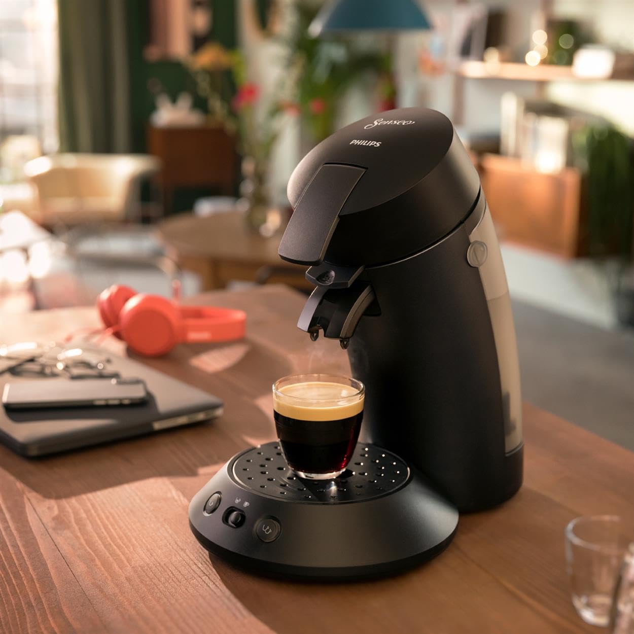 BLASTIVO™ | Senseo Original Plus — Machine à Dosettes, Noir Intense