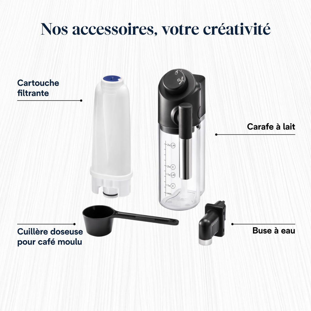 BLASTIVO™ | Magnifica Evo Perfetto — Machine à Café Automatique LatteCrema, Argent/Noir