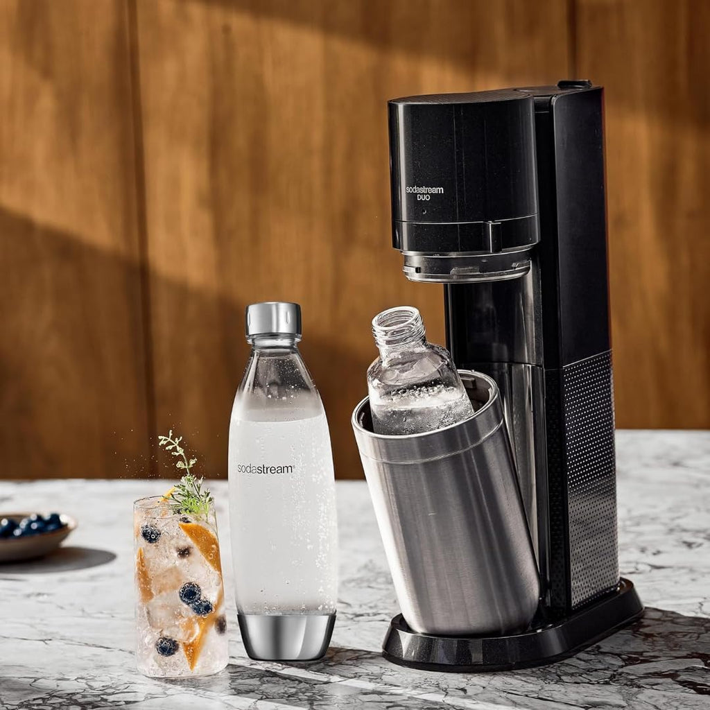 BLASTIVO™ | DUO — Machine à Eau Pétillante & Soda, Noire