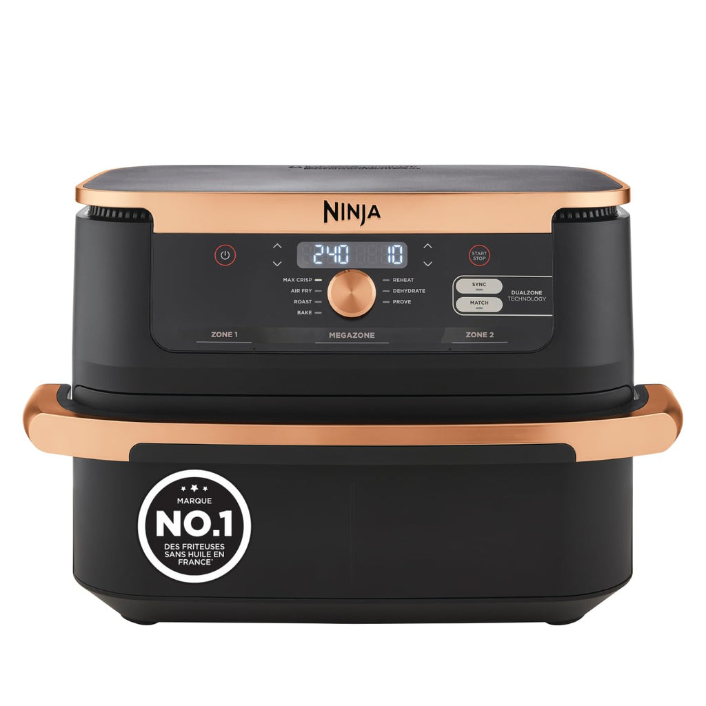 BLASTIVO™ | Air Fryer FlexDrawer 10.4L — Dual Zone & MegaZone, Cuivre/Noir