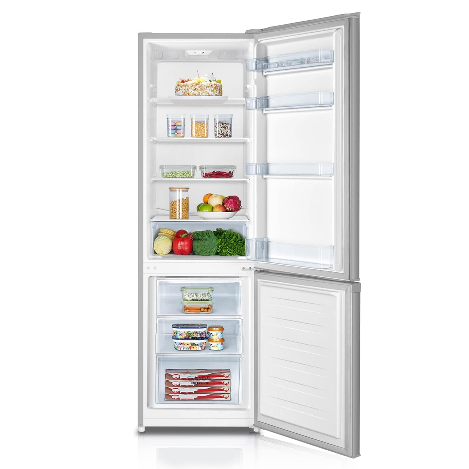 BLASTIVO™ | Réfrigérateur Congélateur 269L — CrispZone, LED, Argent
