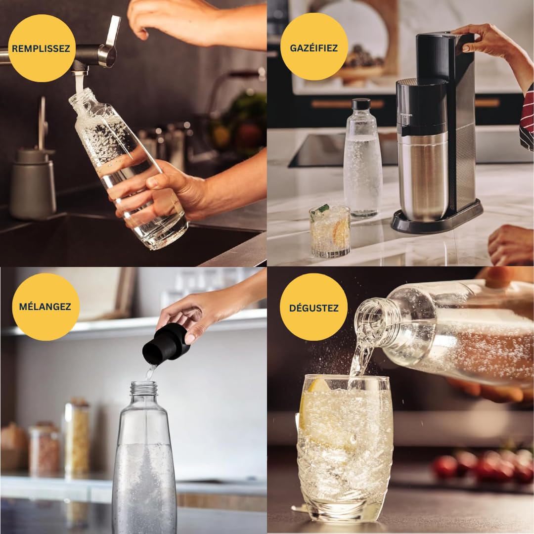 BLASTIVO™ | DUO — Machine à Eau Pétillante & Soda, Noire