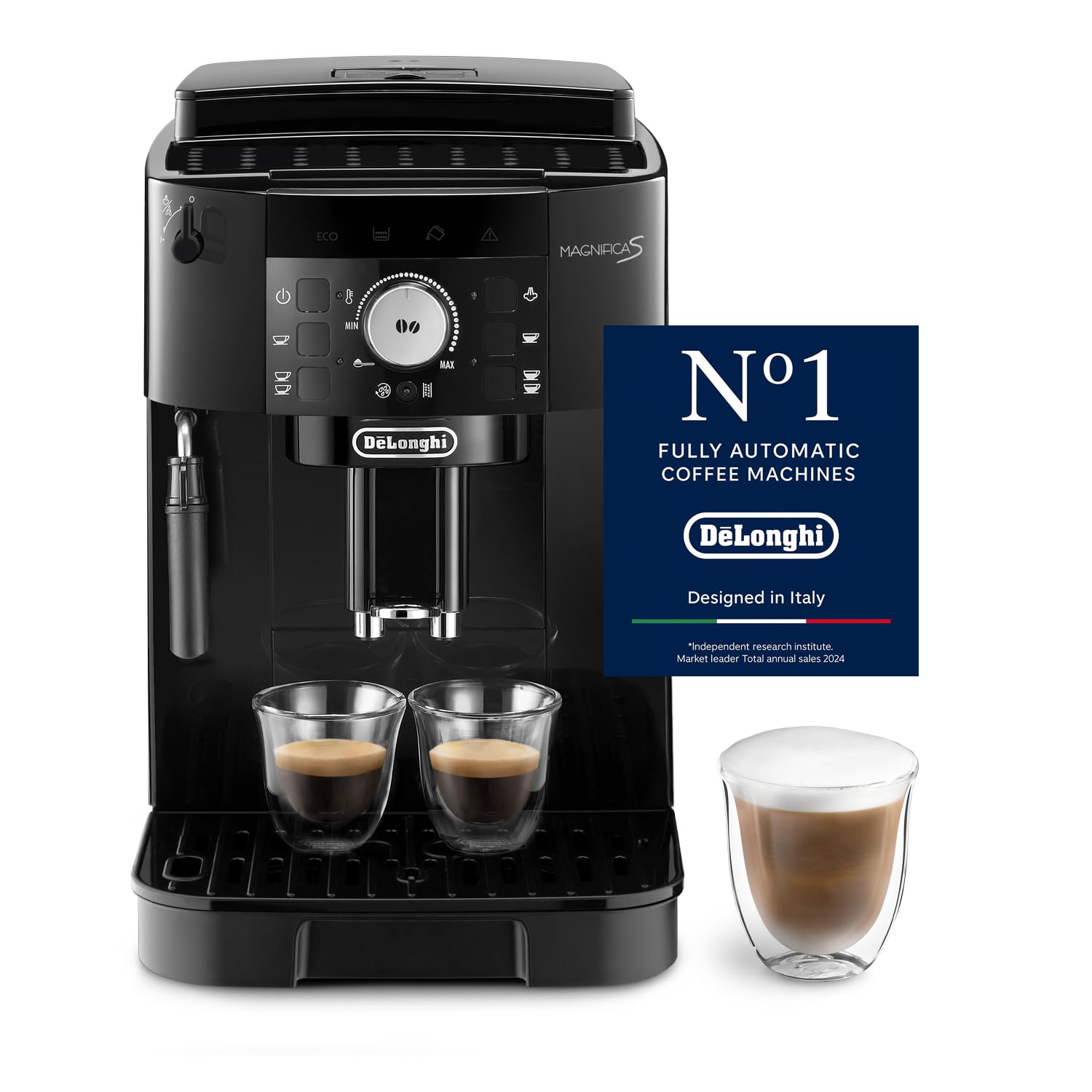 BLASTIVO™ | Magnifica S Perfetto — Machine à Café Automatique avec Mousseur à Lait, Noir