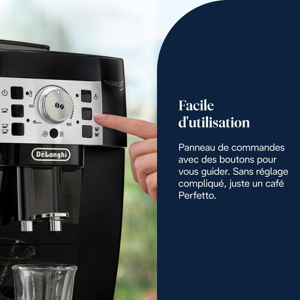 BLASTIVO™ | Magnifica S Perfetto — Machine à Café Automatique avec Mousseur à Lait, Noir