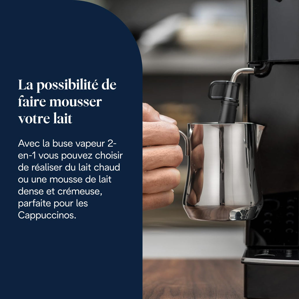 BLASTIVO™ | Magnifica S Perfetto — Machine à Café Automatique avec Mousseur à Lait, Noir
