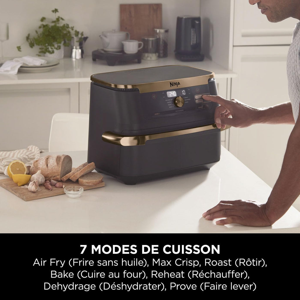 BLASTIVO™ | Air Fryer FlexDrawer 10.4L — Dual Zone & MegaZone, Cuivre/Noir