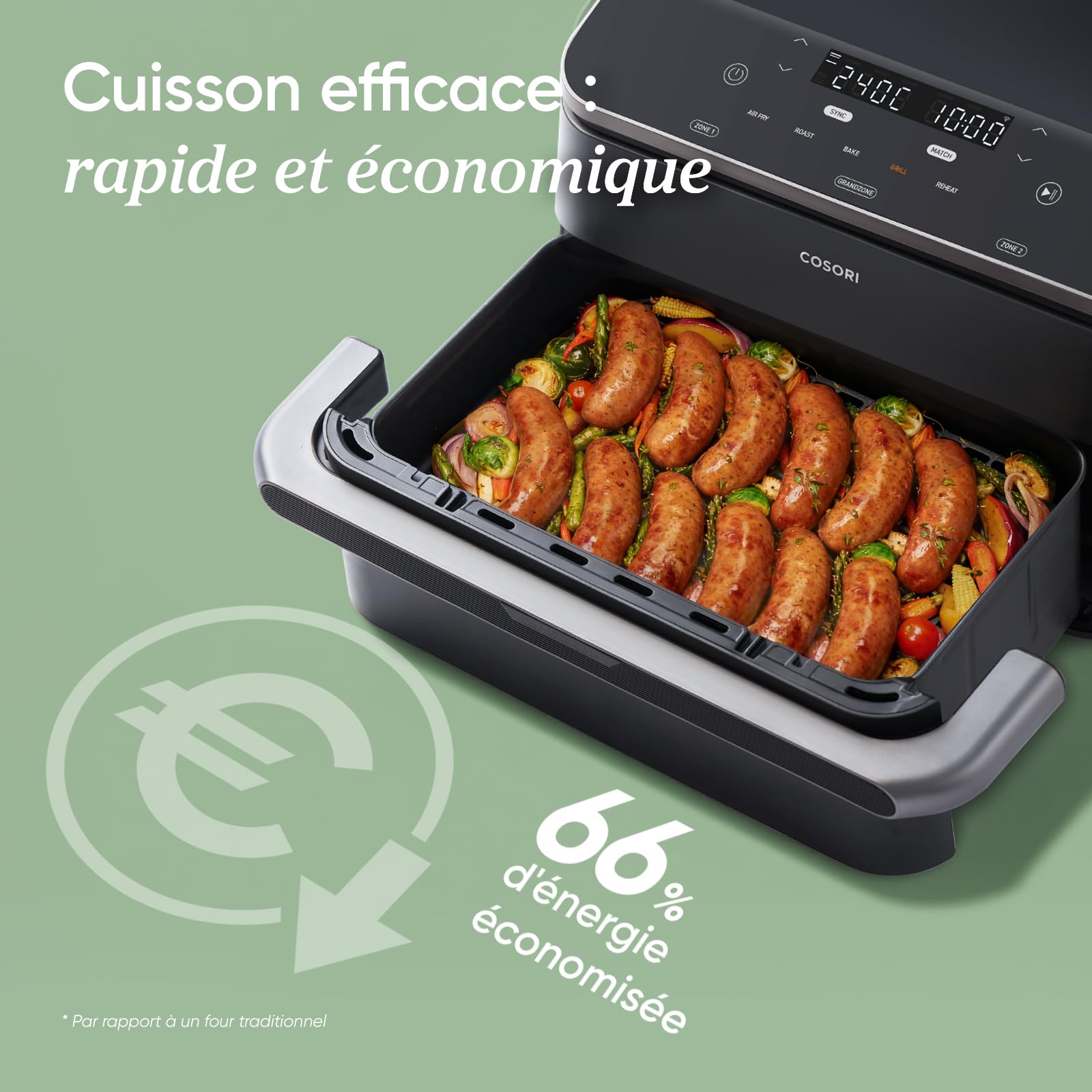 BLASTIVO™ | Air Fryer TwinFry 10L — Dual Zone, Double Résistance, NoirRévolutionnez vot