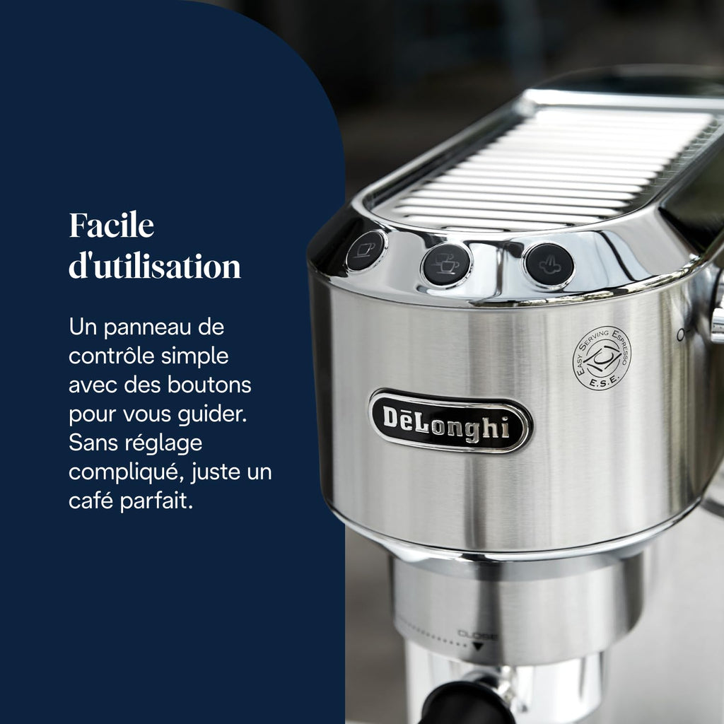 BLASTIVO™ | Dedica Style EC685.M — Machine à Expresso Compacte 15cm, Métal