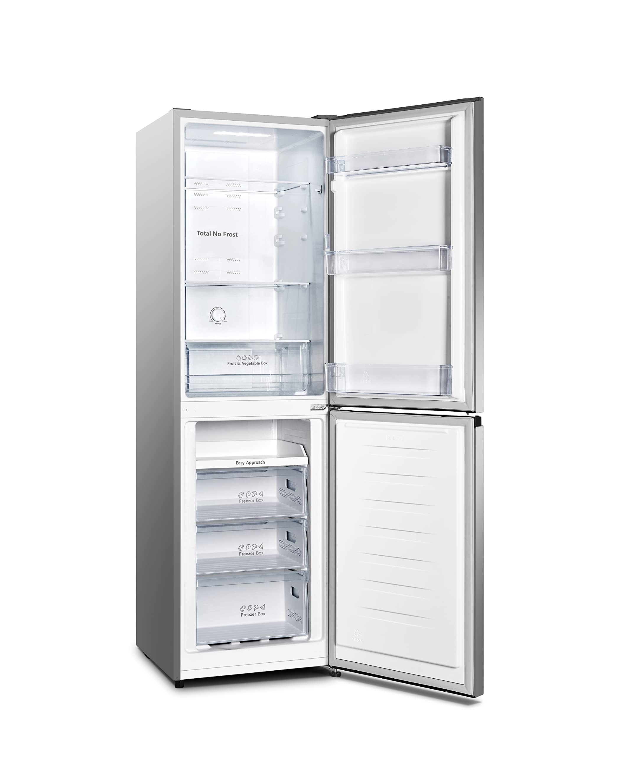 BLASTIVO™ | Réfrigérateur Congélateur 256L — NoFrost, Multiflow 360°, Argent