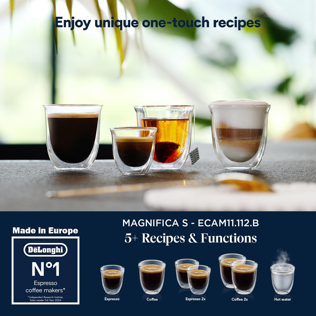BLASTIVO™ | Magnifica S Perfetto — Machine à Café Automatique avec Mousseur à Lait, Noir