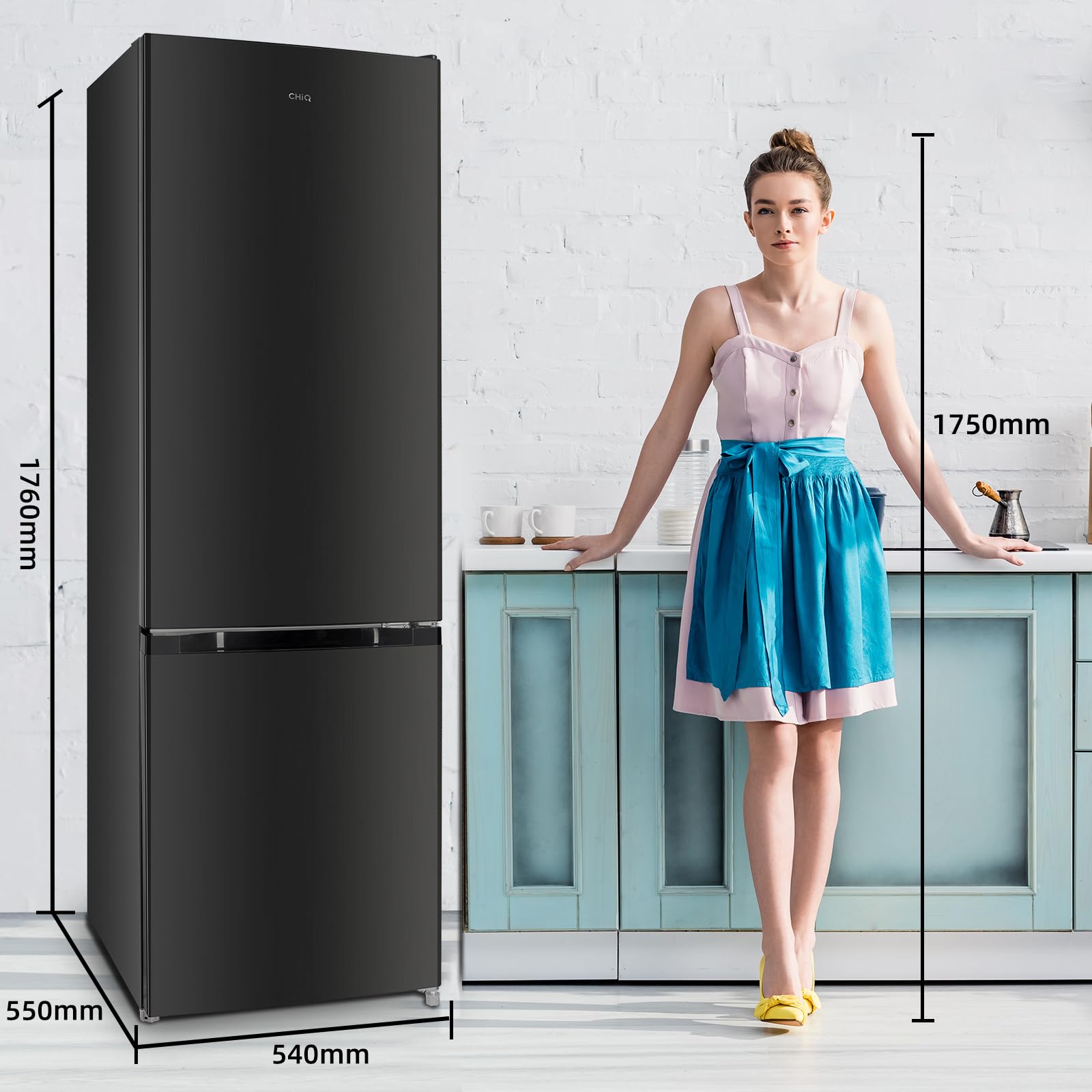 BLASTIVO™ | Réfrigérateur Congélateur Bas 262L — Low Frost, Inox, Garantie 12 ans