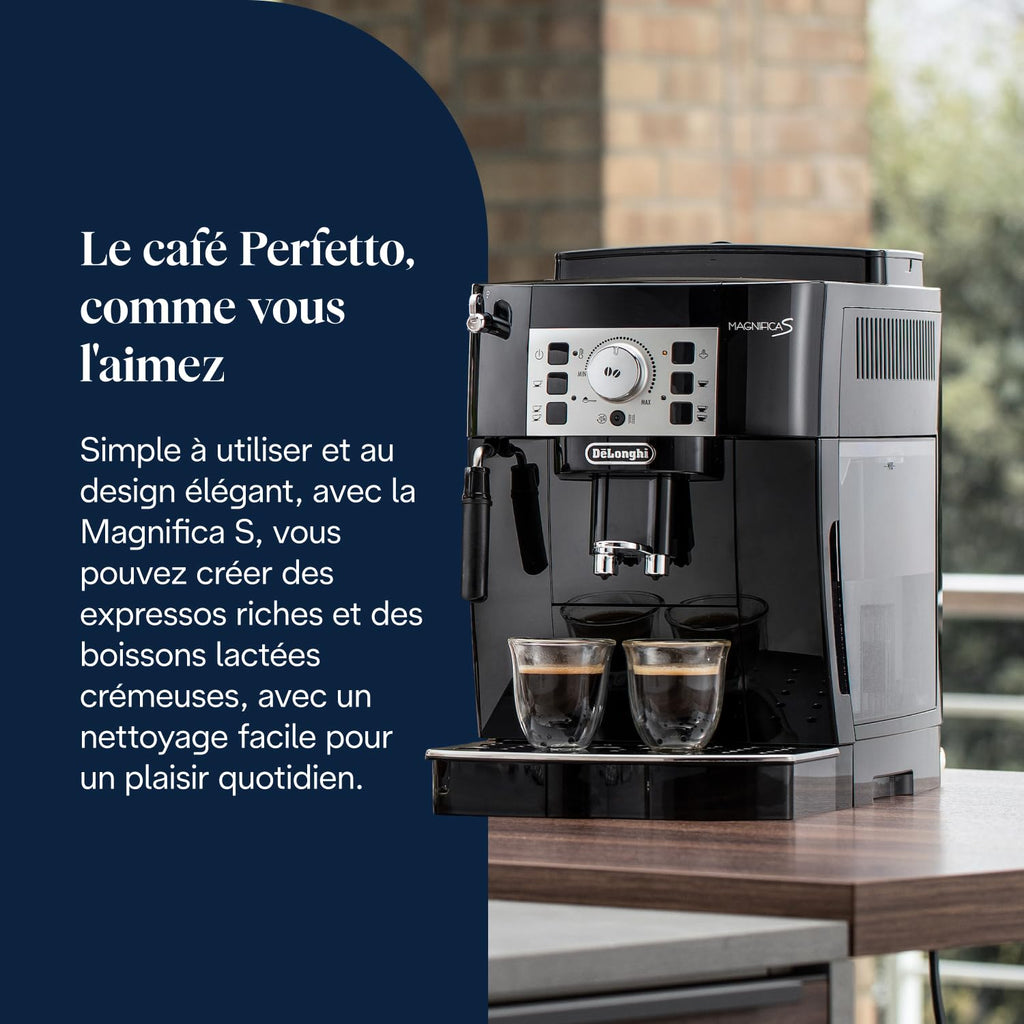 BLASTIVO™ | Magnifica S Perfetto — Machine à Café Automatique avec Mousseur à Lait, Noir