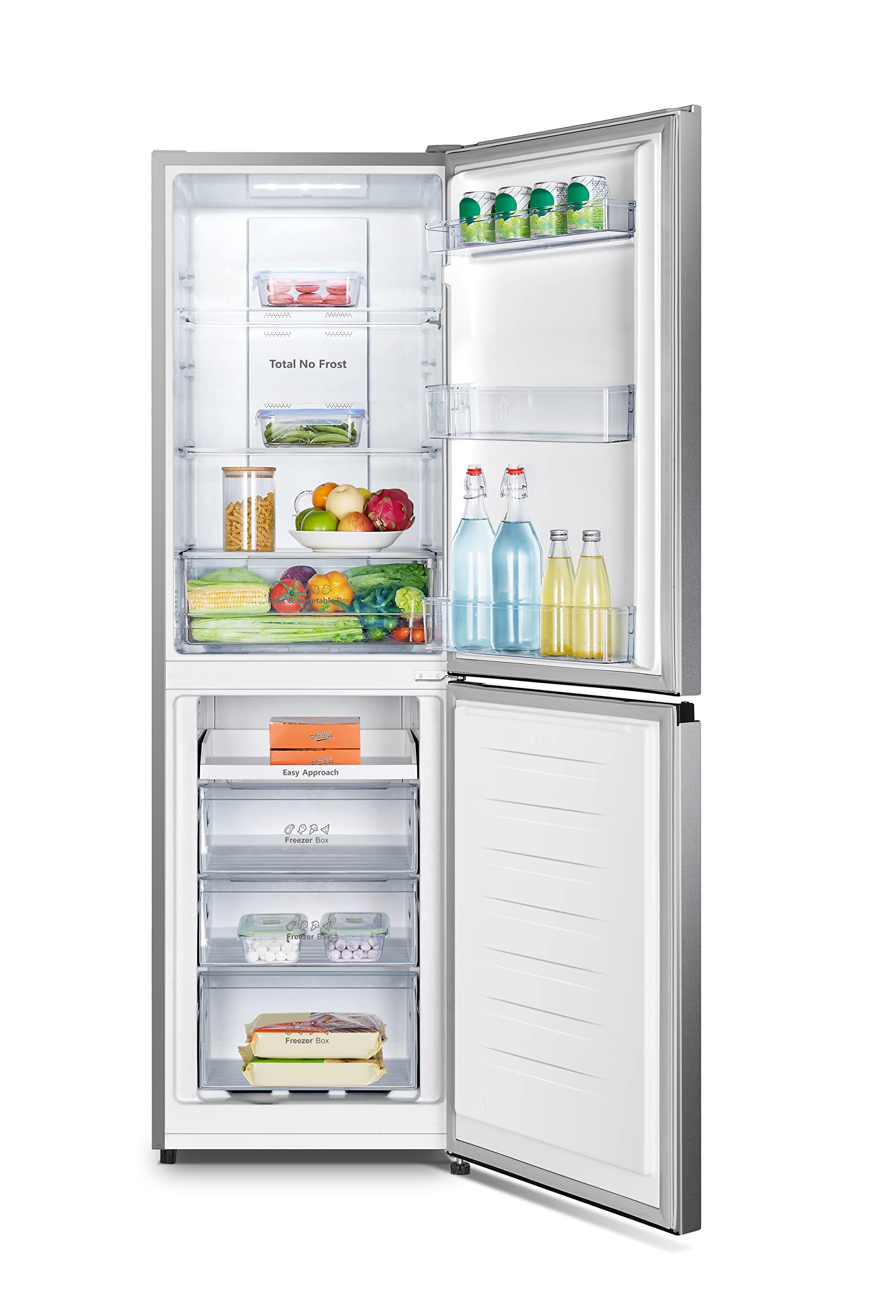 BLASTIVO™ | Réfrigérateur Congélateur 256L — NoFrost, Multiflow 360°, Argent