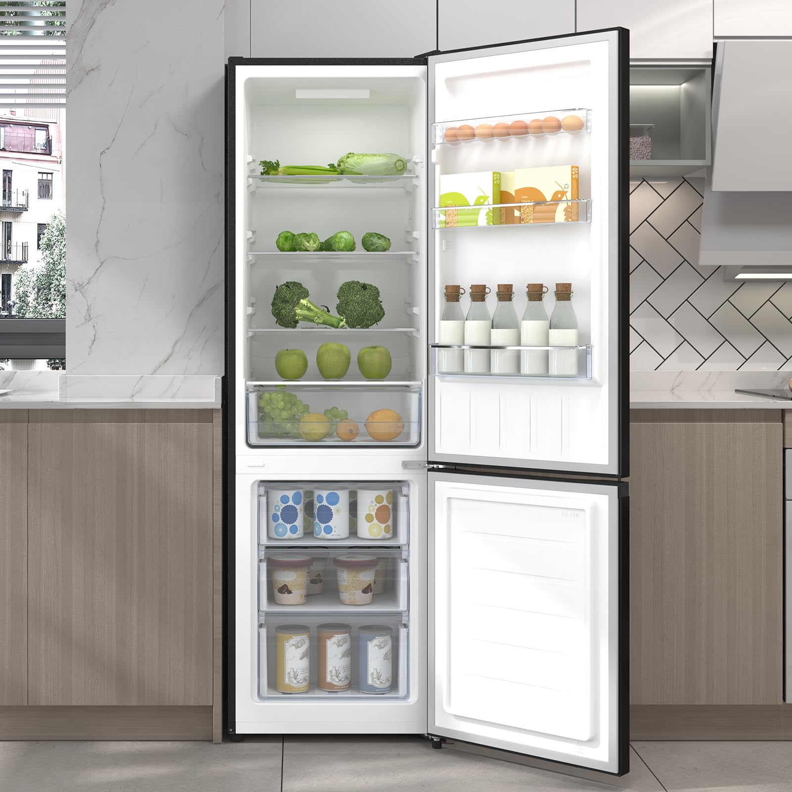 BLASTIVO™ | Réfrigérateur Congélateur Bas 262L — Low Frost, Inox, Garantie 12 ans