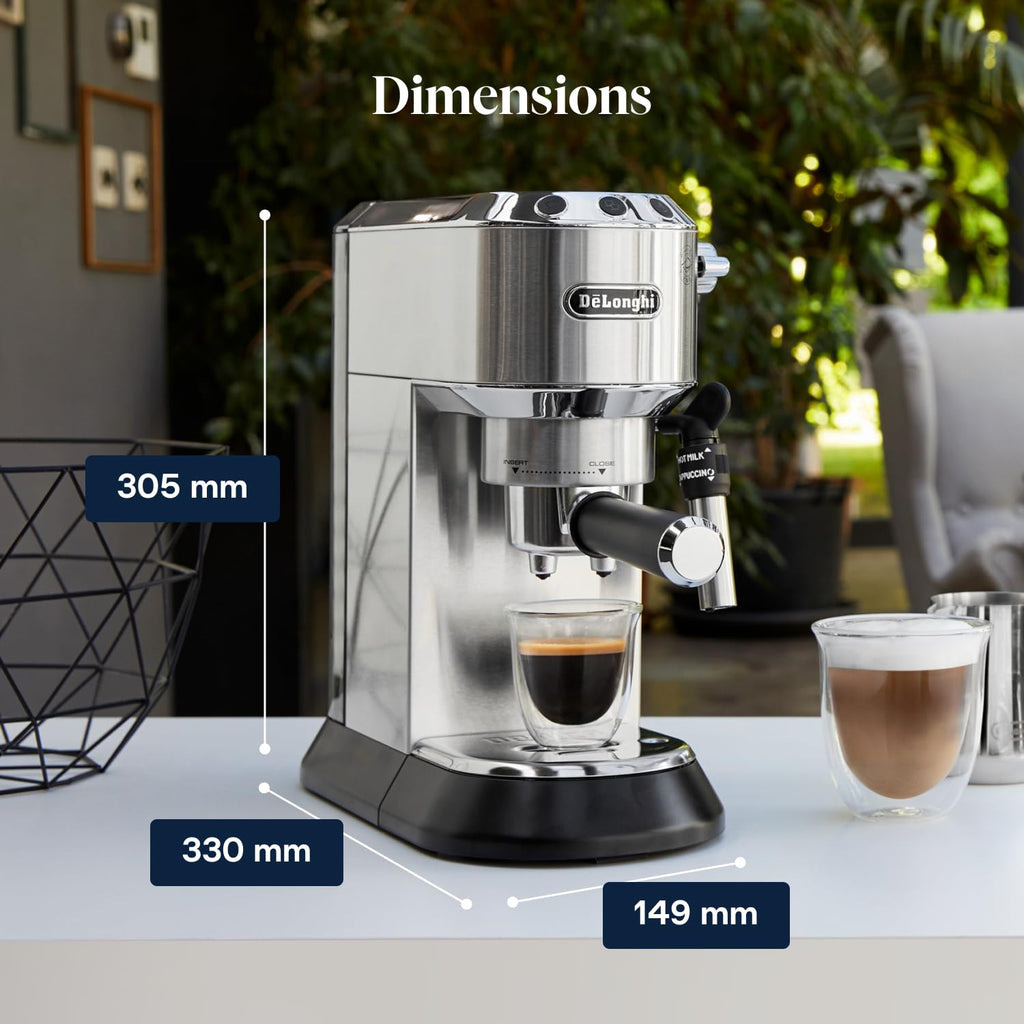 BLASTIVO™ | Dedica Style EC685.M — Machine à Expresso Compacte 15cm, Métal