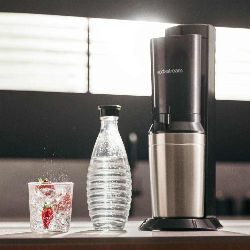 BLASTIVO™ | Crystal 3.0 — Machine à Gazéifier avec 2 Carafes en Verre, Titane