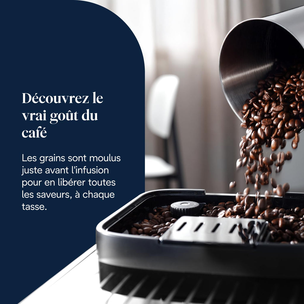 BLASTIVO™ | Magnifica Evo Perfetto — Machine à Café Automatique LatteCrema, Argent/Noir