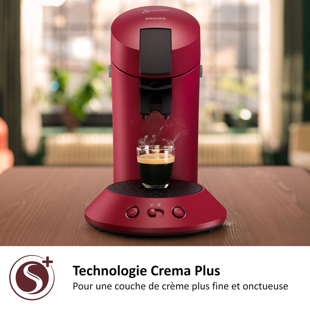 BLASTIVO™ | Senseo Original Plus — Machine à Dosettes Écoresponsable, Rouge