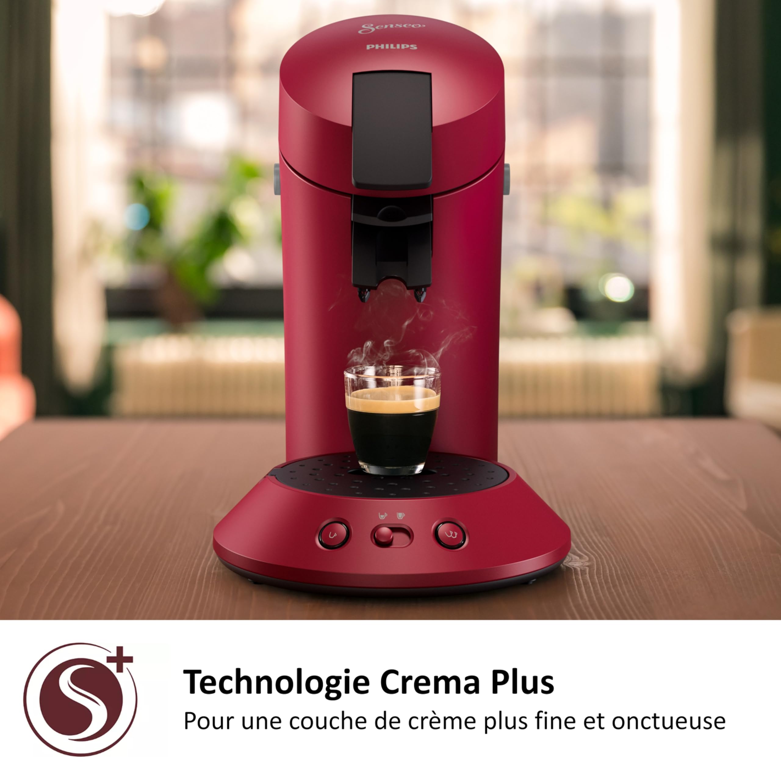 BLASTIVO™ | Senseo Original Plus — Machine à Dosettes Écoresponsable, Rouge