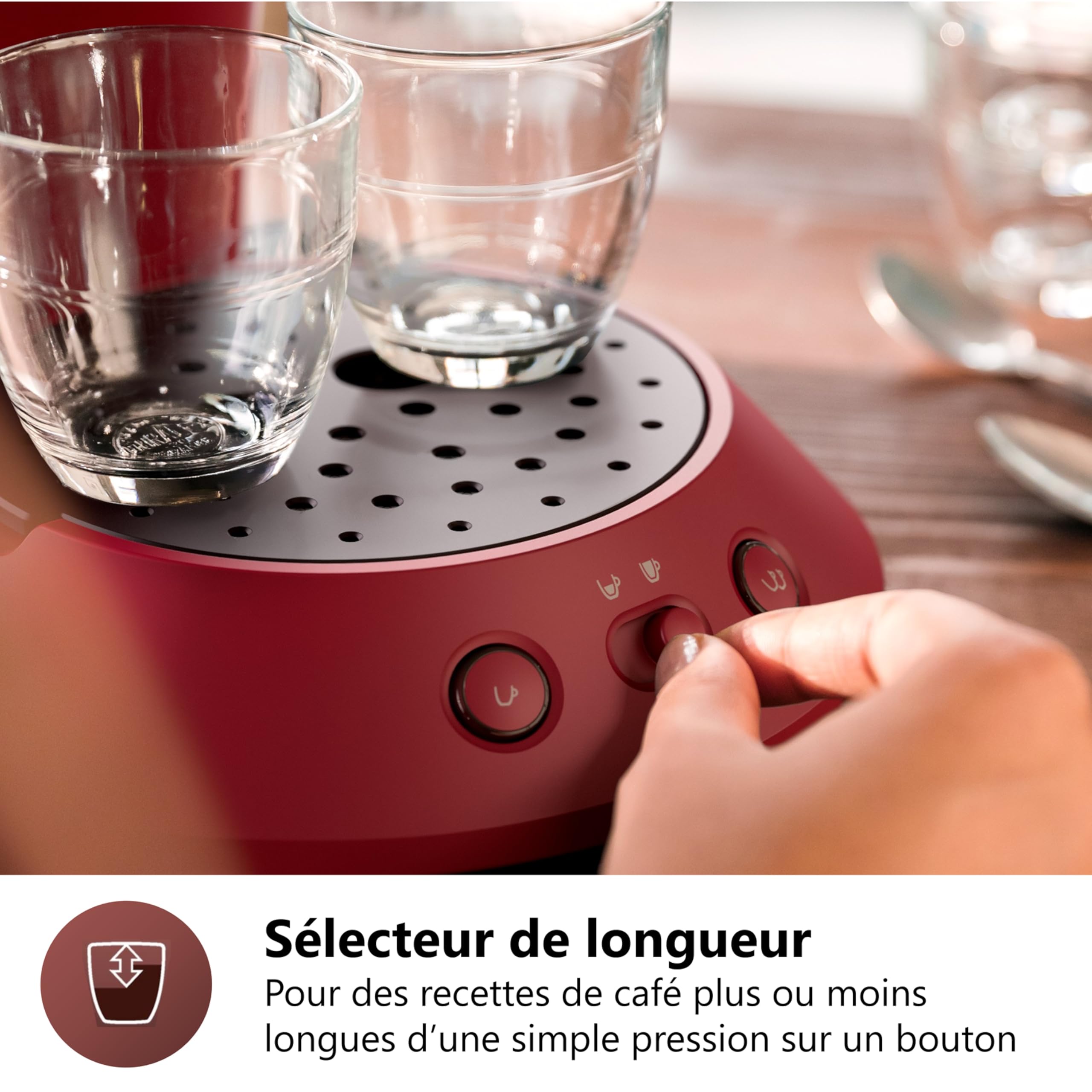 BLASTIVO™ | Senseo Original Plus — Machine à Dosettes Écoresponsable, Rouge