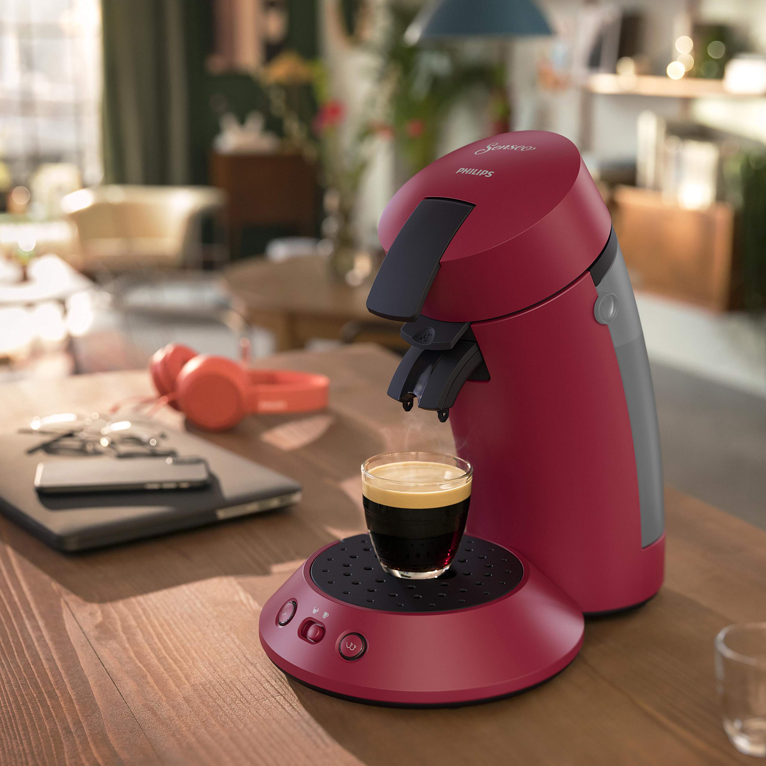 BLASTIVO™ | Senseo Original Plus — Machine à Dosettes Écoresponsable, Rouge